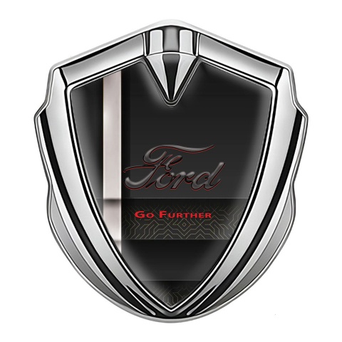 Ford Emblem Aufkleber Autozubehor Silbertonfarbe mit 3D Design