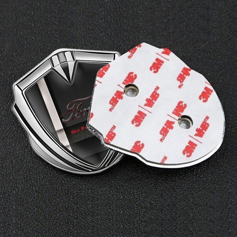 Ford Emblem Aufkleber Autozubehor Silbertonfarbe mit 3D Design