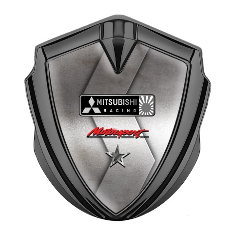 Mitsubishi Seitenflugel Emblem Aufkleber Graphit Tonfarbe mit S form Metall Design