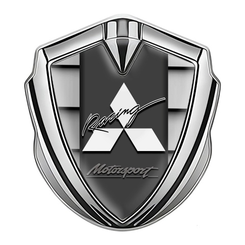 Mitsubishi Selbstklebendes Metallaufkleber Emblem Silbertonfarbe Metal panels Basis