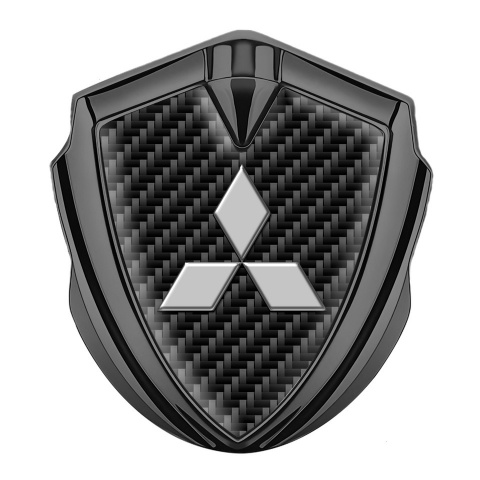 Mitsubishi Emblem Aufkleber Autozubehor Graphit Tonfarbe Schwarz Kohlenstoff Grau Logo