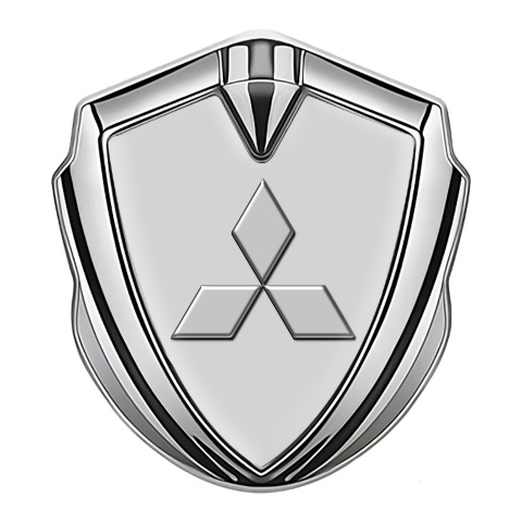 Mitsubishi Emblem Aufkleber Autozubehor Silbertonfarbe Grau Auflage