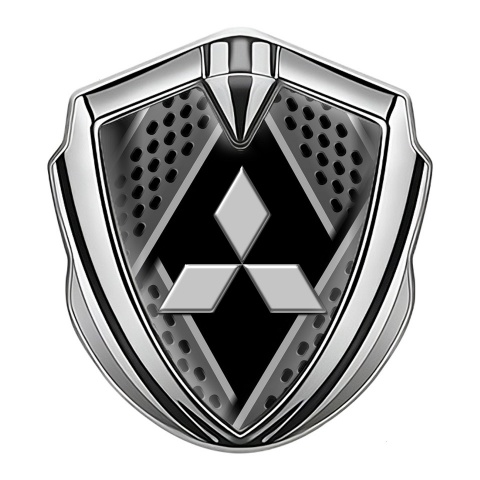 Mitsubishi Selbstklebendes Metallaufkleber Emblem Silbertonfarbe Metall Elemente Basis Design