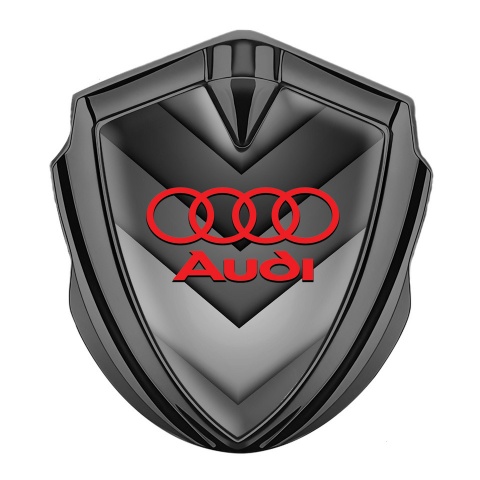 Audi Seitenflugel Emblem Aufkleber Graphit Tonfarbe mit Grau V forming Elemente Hintergrund Stil