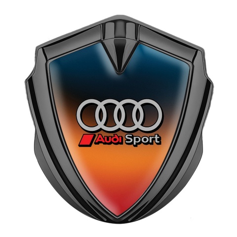 Audi Bodyside Emblem Self Adhesive Graphite Gradient Texture Sport Logo