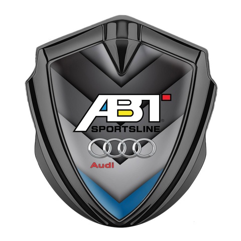 Audi Emblem Fender Badge Graphite Blue Fragment ABT Sportsline