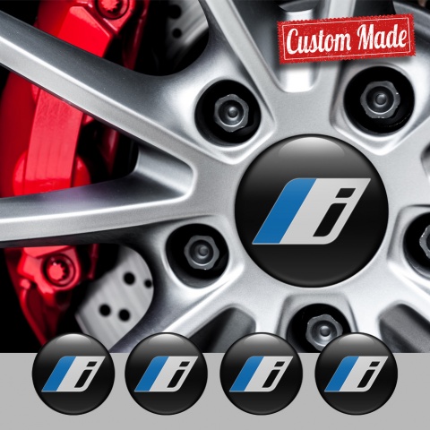 BMW Emblem for Wheel Center Caps Black Electric Series