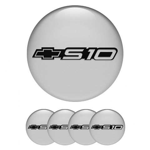Chevrolet S10 Emblem for Wheel Center Caps Grey Black Logo