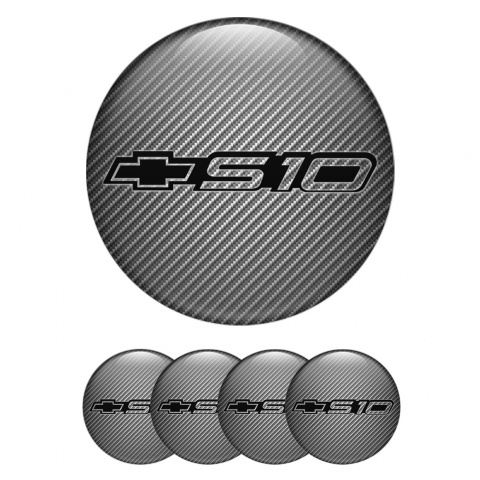 Chevrolet S10 Emblem for Center Wheel Caps Carbon Black Logo