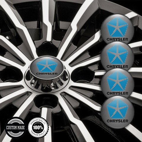 Chrysler Emblem for Center Wheel Caps Carbon Blue Pentastar