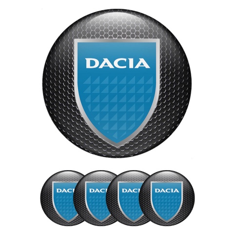 Dacia Stickers for Wheels Center Caps Dark Grate Glacial Shield