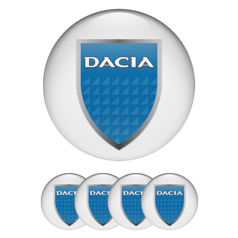 Dacia Emblem for Center Wheel Caps White Ice Blue Shield