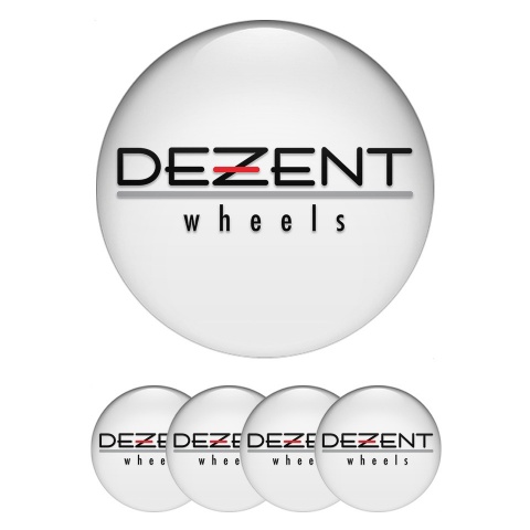 Dezent Emblem for Wheel Center Caps White Black Logo