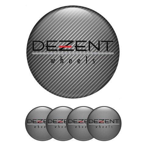 Dezent Wheel Stickers for Center Caps Carbon Black Logo