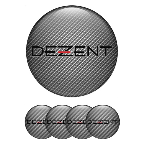 Dezent Emblem for Center Wheel Caps Carbon Clean Black Logo