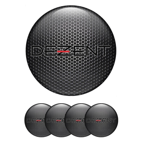 Dezent Center Wheel Caps Stickers Dark Grate Clean Black Logo