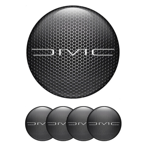 DMC Emblem for Center Wheel Caps White Dark Mesh Slim Logo