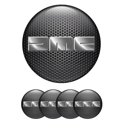 DMC Stickers for Wheels Center Caps Dark Grate Heavy Metallic Logo