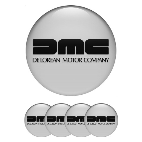 DMC Emblems for Center Wheel Caps Grey Heavy Black Logo