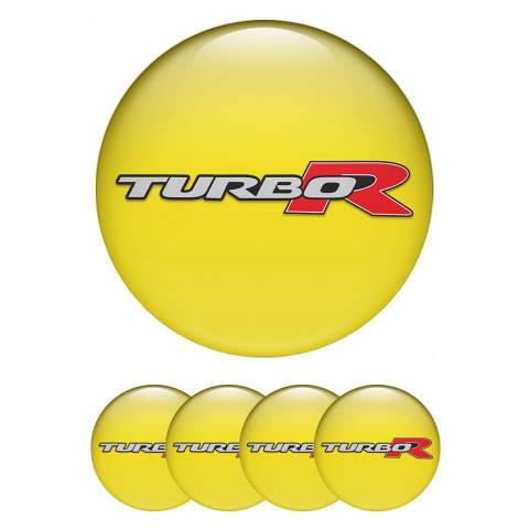Daihatsu Turbo R Stickers for Wheels Center Caps Yellow Grey Red Logo