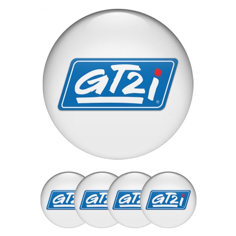 Wheel Gt2i Stickers for Center Caps White Blue White Logo