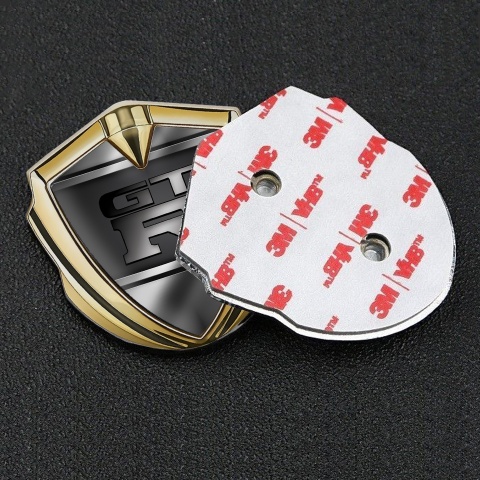 Nissan GTR Seitenflugel Emblem Aufkleber Goldtonfarbe Metall Frame Basis Stil