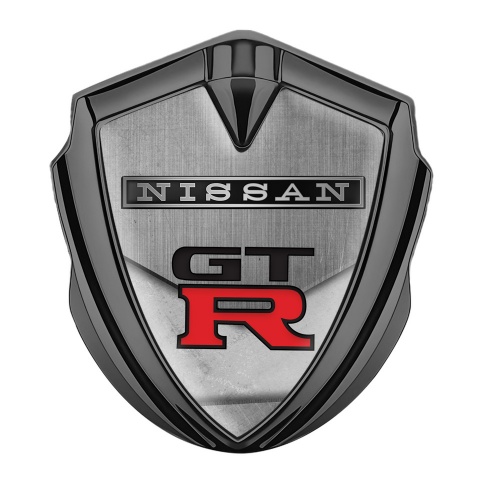 Nissan GTR Abzeichen selbstklebend Graphit Tonfarbe Stein Textur Design