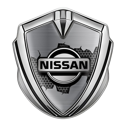 Nissan Emblem Aufkleber Autozubehor Silbertonfarbe Zerrissenes Fundament Design