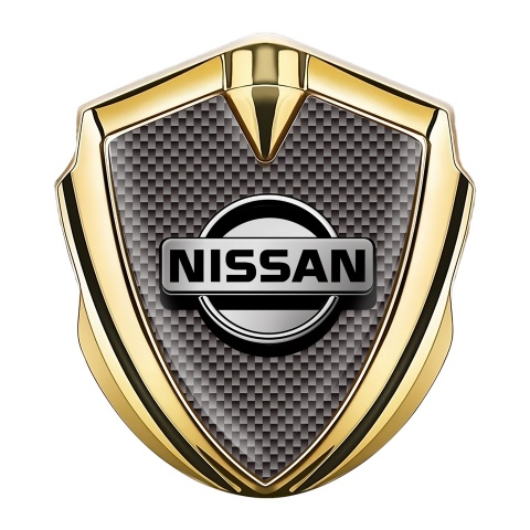 Nissan Emblem Aufkleber Autozubehor Goldtonfarbe Braun Carbon Design Version