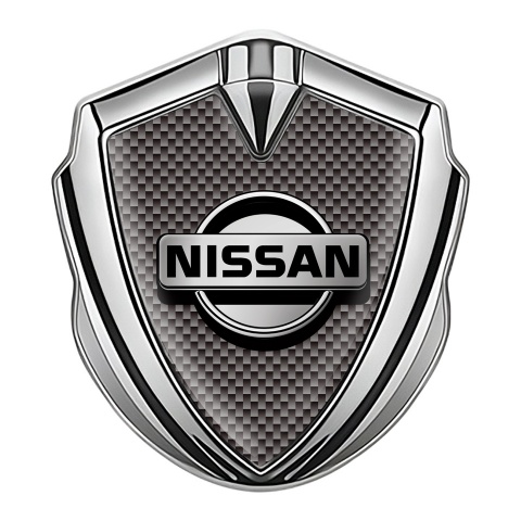 Nissan Emblem Aufkleber Autozubehor Silbertonfarbe Braun Carbon Design Version