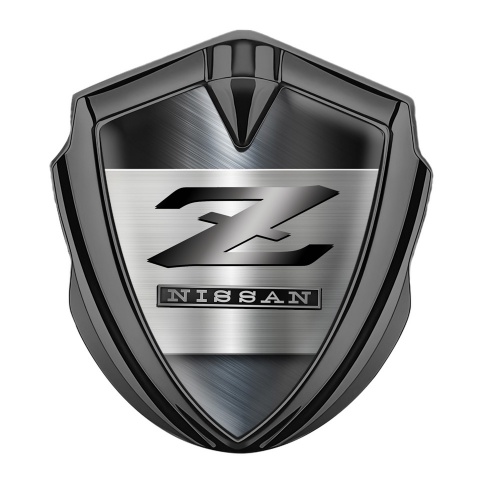 Nissan Z Emblem Auto Zeichen Graphit Tonfarbe Geburstetes Metall Design