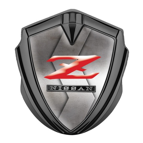 Nissan Z Emblem Aufkleber Autozubehor Graphit Tonfarbe S Form Basis mit Rote Logo