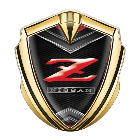 Nissan Z Selbstklebendes Metallaufkleber Emblem Goldtonfarbe Chrom Elemente Basis Design