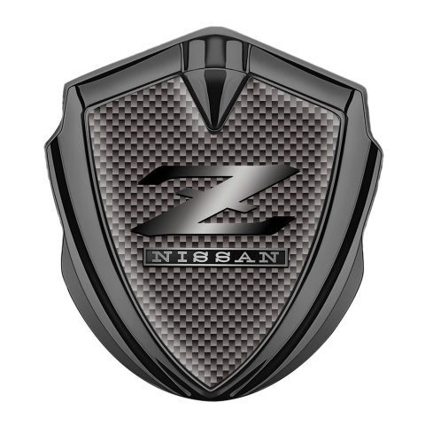 Nissan Z Emblem Logo Schriftzug Aufkleber Graphit Tonfarbe Braun Carbon Auflage