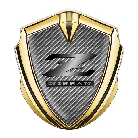 Nissan Z Seitenflugel Emblem Aufkleber Goldtonfarbe Kohlenstoff Auflage