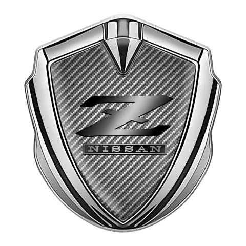 Nissan Z Seitenflugel Emblem Aufkleber Silbertonfarbe Kohlenstoff Auflage
