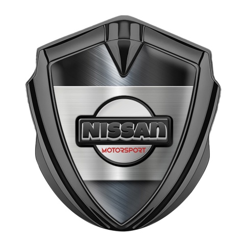 Nissan Emblem Auto Zeichen Graphit Tonfarbe Metall Basis Design Mit Motosport Logo stil