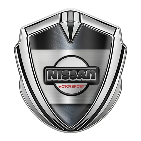Nissan Emblem Auto Zeichen Silbertonfarbe Metall Basis Design Mit Motosport Logo stil