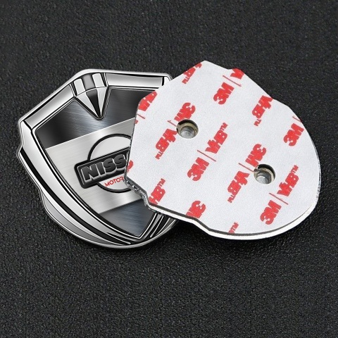 Nissan Emblem Auto Zeichen Silbertonfarbe Metall Basis Design Mit Motosport Logo stil