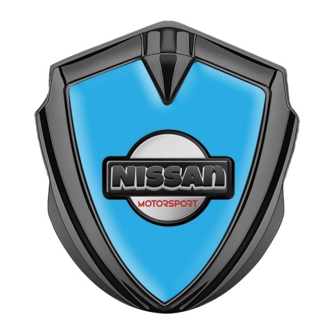 Nissan Emblem Aufkleber Autozubehor Graphit Tonfarbe HimmeBlau Basis mit Dunkles Logo