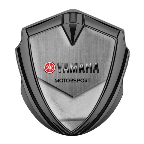 Yamaha Motorsport Abzeichen selbstklebend Graphit Tonfarbe Asphalt und Stein design