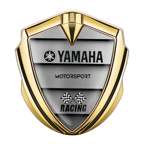 Yamaha Selbstklebendes Metallaufkleber Emblem Goldtonfarbe Auto Gitter Design