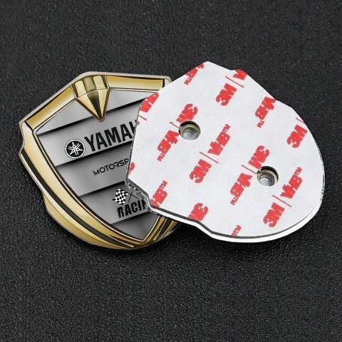 Yamaha Selbstklebendes Metallaufkleber Emblem Goldtonfarbe Auto Gitter Design