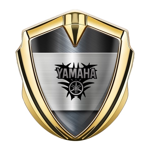 Yamaha Emblem Aufkleber Autozubehor Goldtonfarbe Metallfliese design