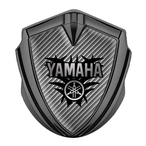 Yamaha Seitenflugel Emblem Aufkleber Graphit Tonfarbe Grau Carbon Version