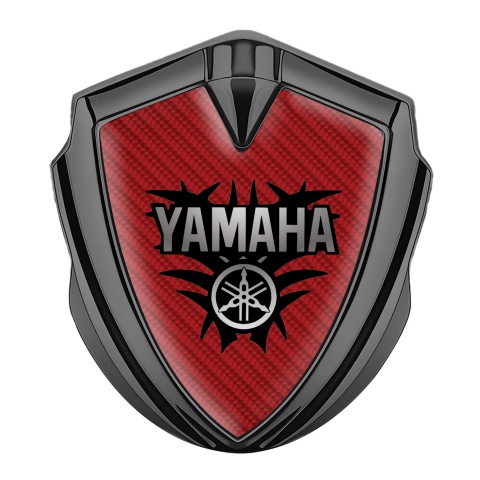 Yamaha Abzeichen selbstklebend Graphit Tonfarbe Rote Carbon Version