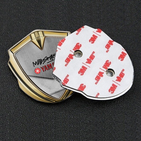 Yamaha Emblem Aufkleber Autozubehor Goldtonfarbe Stein Basis mit motorsport Logo