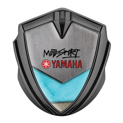 Yamaha Emblem Logo Schriftzug Aufkleber Graphit Tonfarbe Marineblau Motiv Design