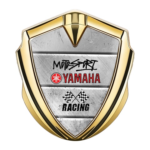 Yamaha Seitenflugel Emblem Aufkleber Goldtonfarbe Stein elemente Design