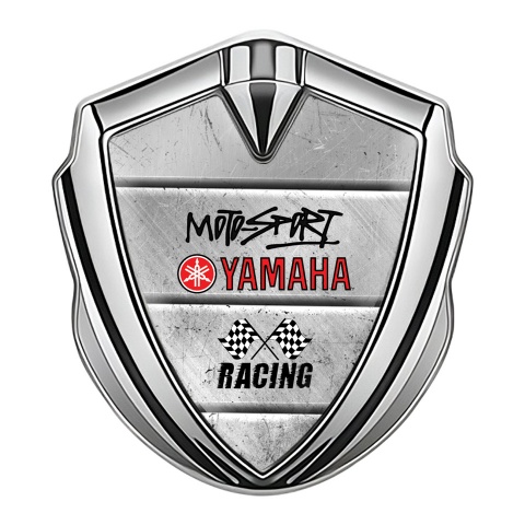 Yamaha Seitenflugel Emblem Aufkleber Silbertonfarbe Stein elemente Design